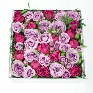 Цветочная коробка из роз №10